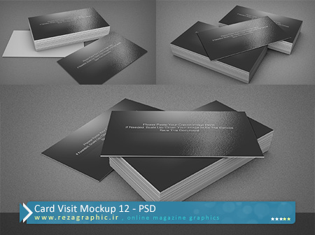 طرح لایه باز پیش نمایش کارت ویزیت – Card Visit Mockup 12 | رضاگرافیک